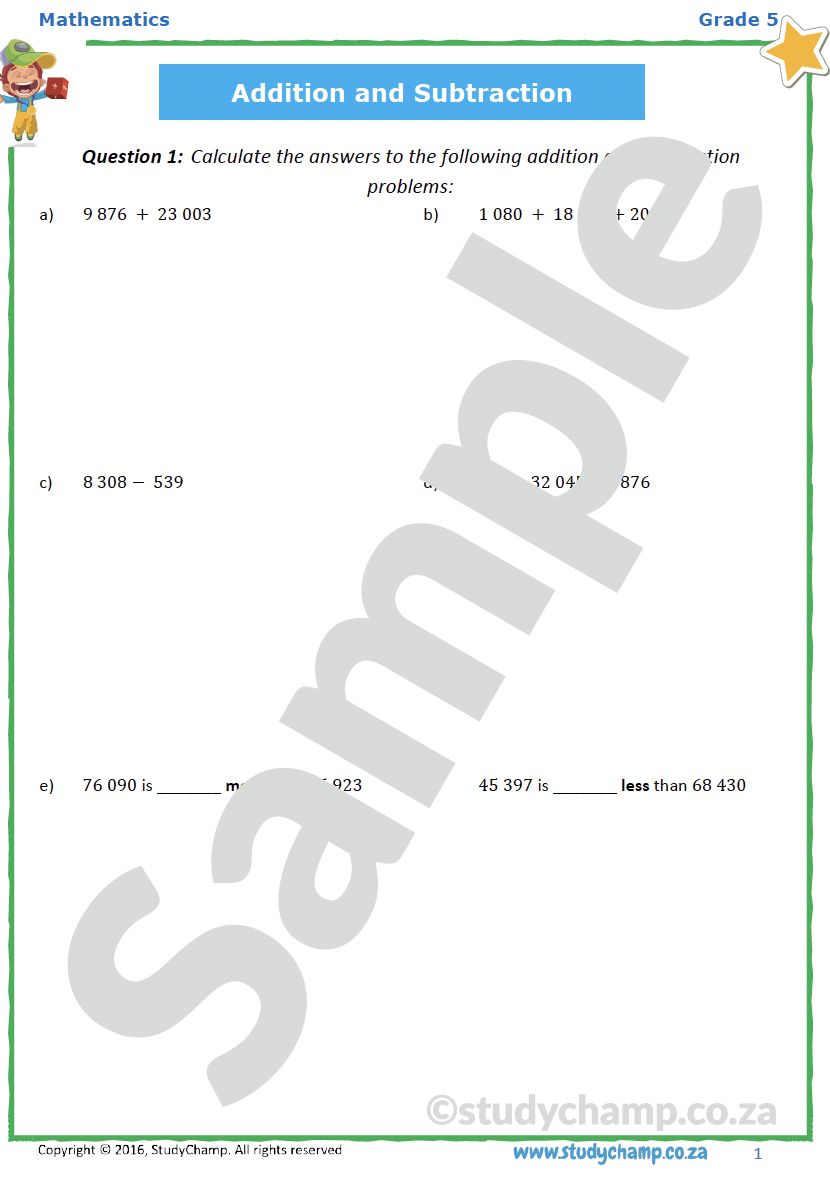 Grade 5 Mathematics Workbook: Operations - Advanced