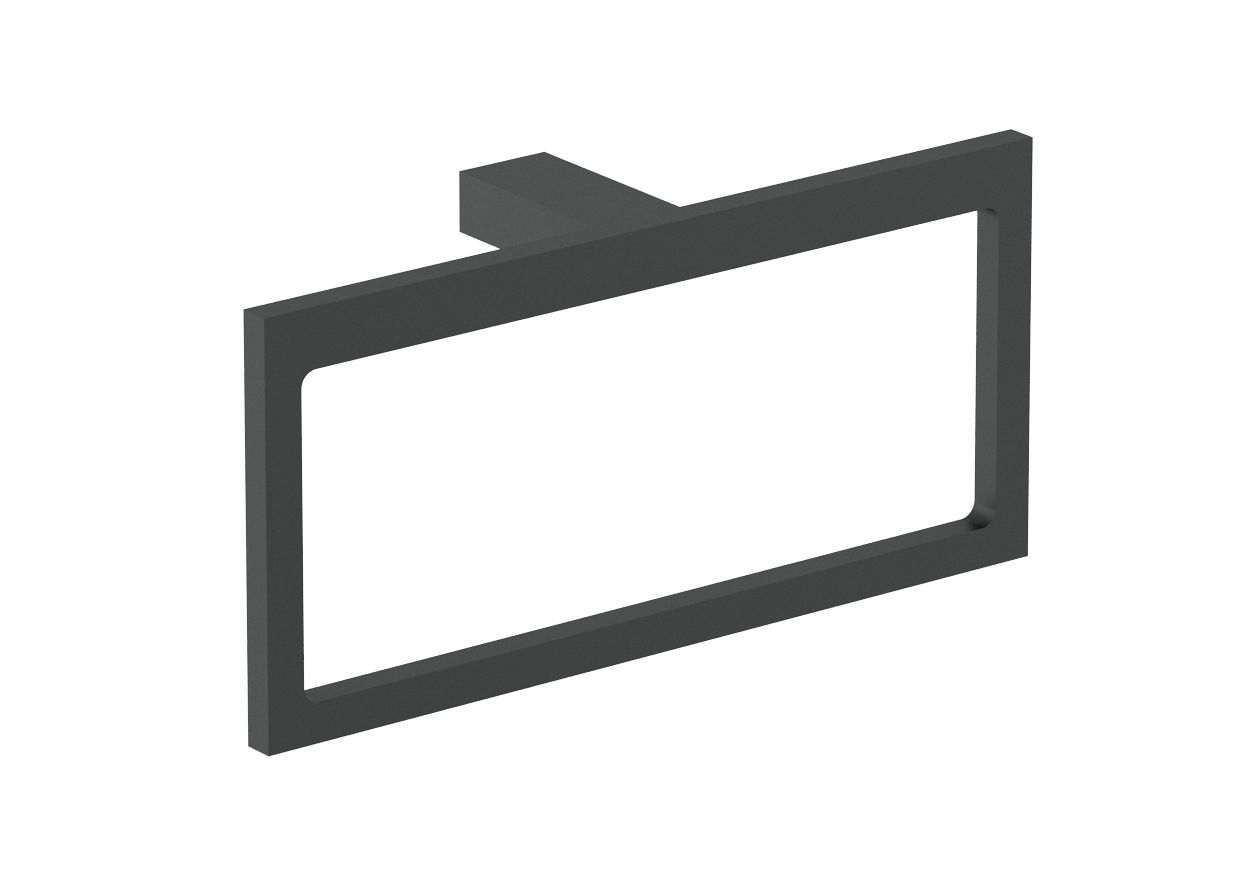 Anneau porte-serviette Nofer Corinto en noir mat