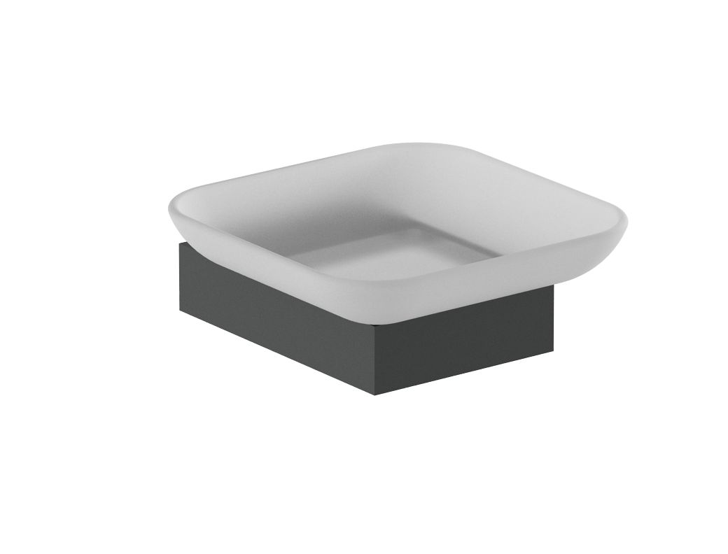 Porte-savon Nofer Corinto en noir mat
