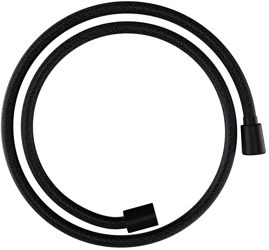 Flexible de WC Hansgrohe textile Designflex 1,25 m, en noir mat