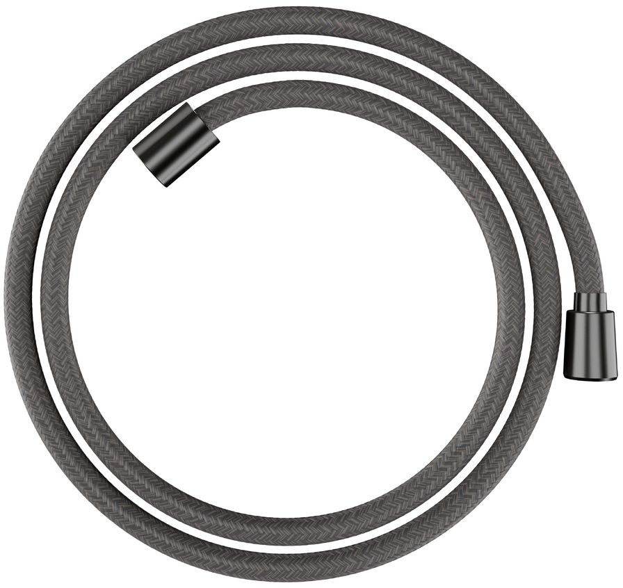 Flexible de douche Hansgrohe textile Designflex 1,60 m, en noir chromé brossé