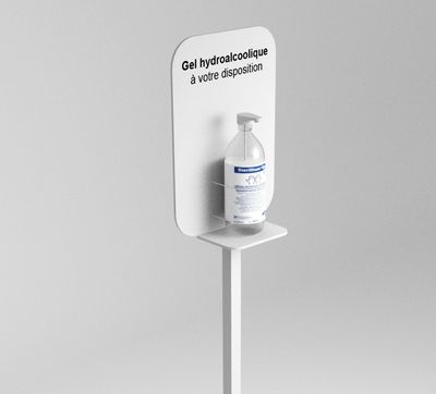 Supports pour distributeur de gel hydroalcoolique