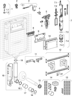 Bâti-supports Geberit Sigma 8 cm - 110.792.00.1