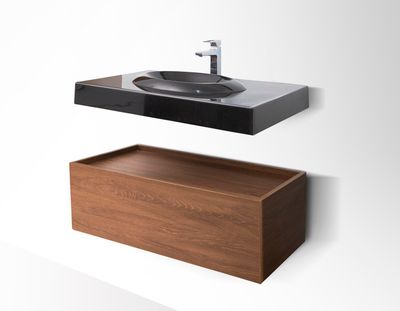 La salle de bain noire et bois : sophistiquée et tendance