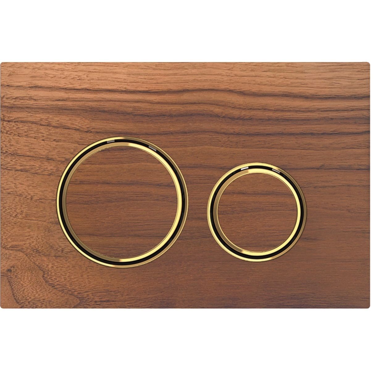 Geberit Sigma50 Flush Plate Round / American Walnut - Brass