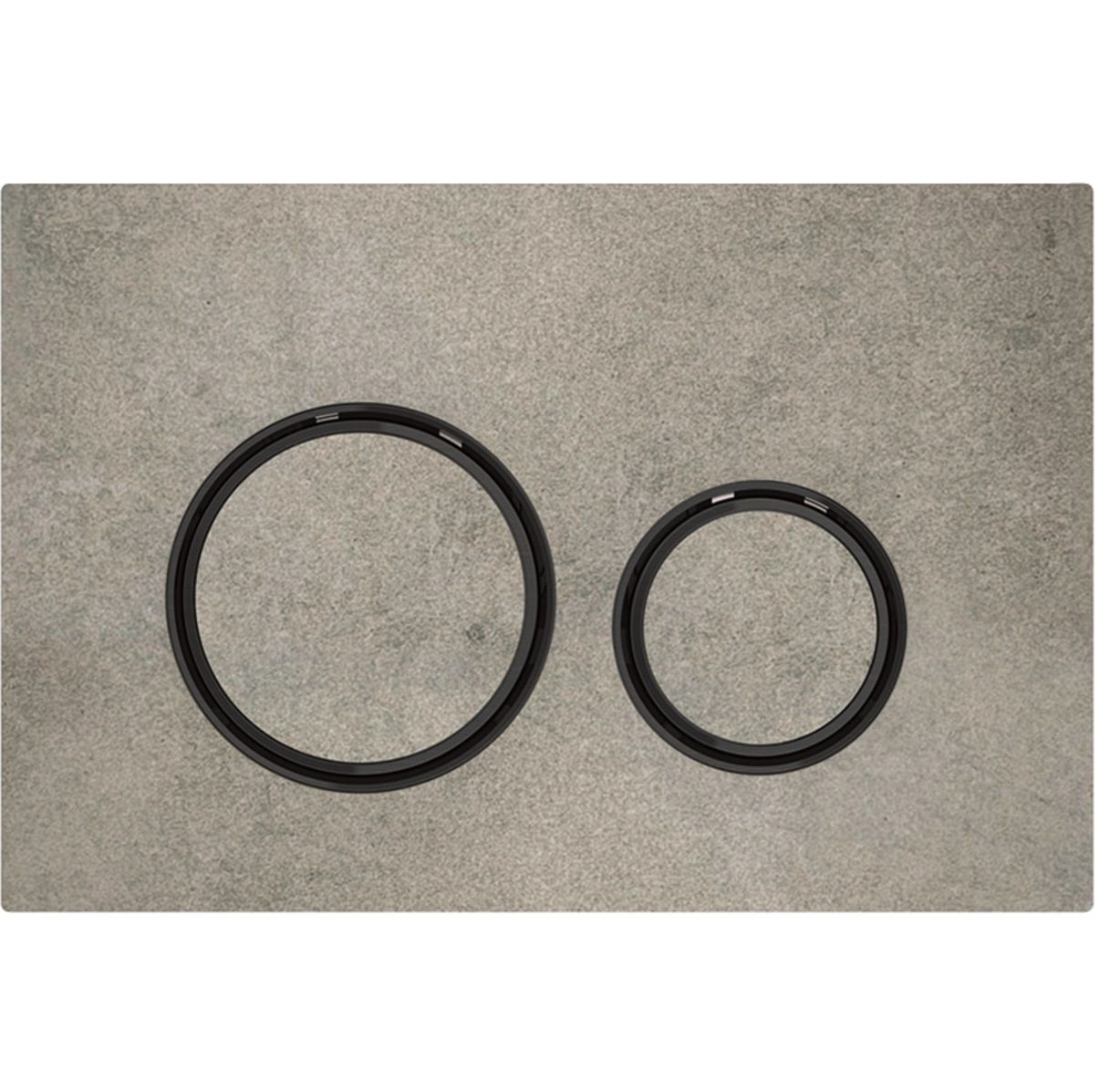 Geberit Sigma50 Round Flush Plate / Concrete Look - Black Chrome