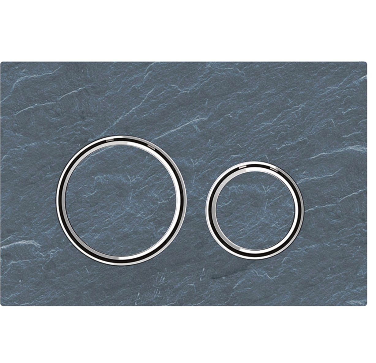 Geberit Sigma50 Round Flush Plate / Mustang Slate - Chrome