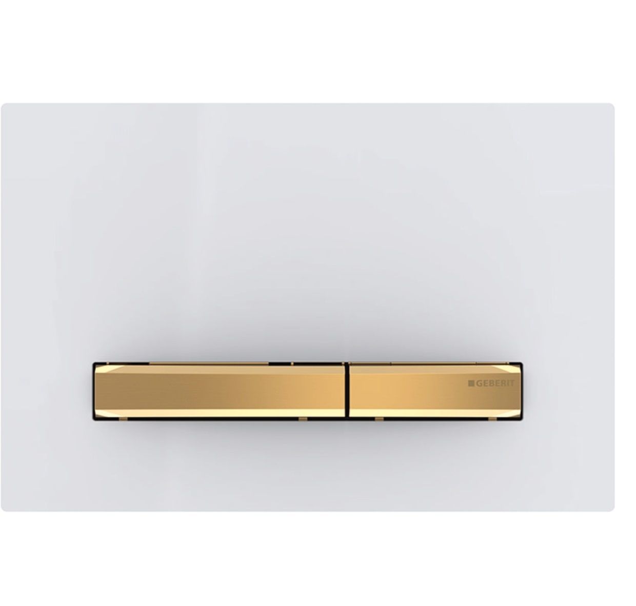 Geberit Sigma50 Flush Plate / White - Brass