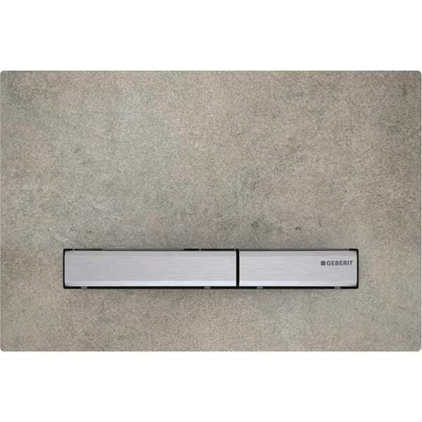 Geberit Sigma50 Actuation Plate / Concrete Look - Chrome