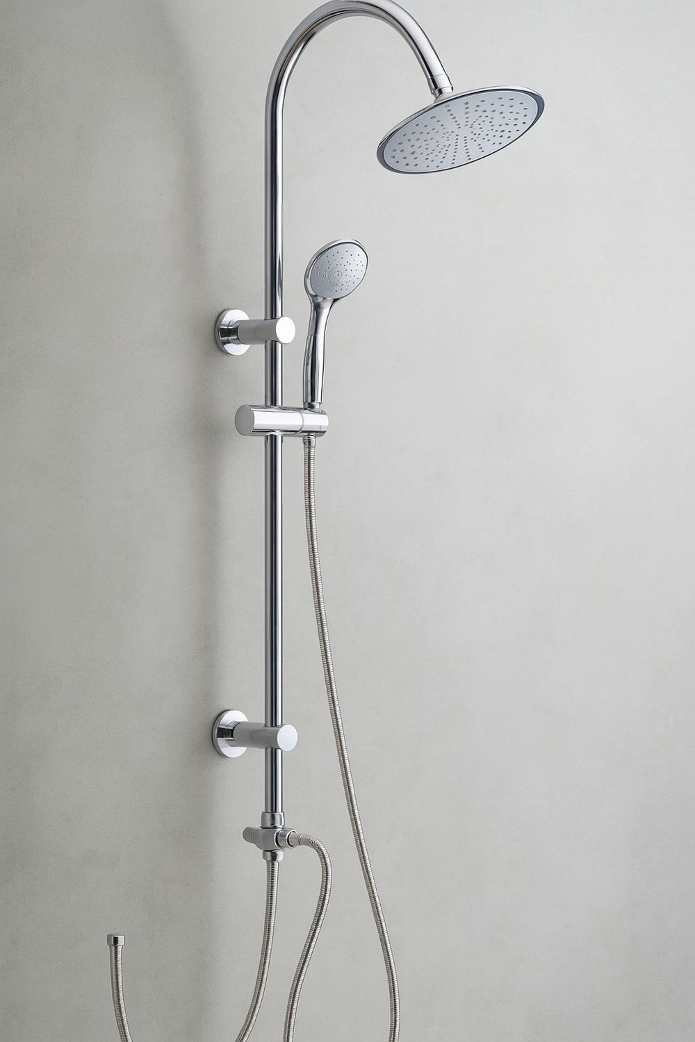 Colonne de douche Gedy avec pomme de douche à 1 jet et douchette à main à 5 jets