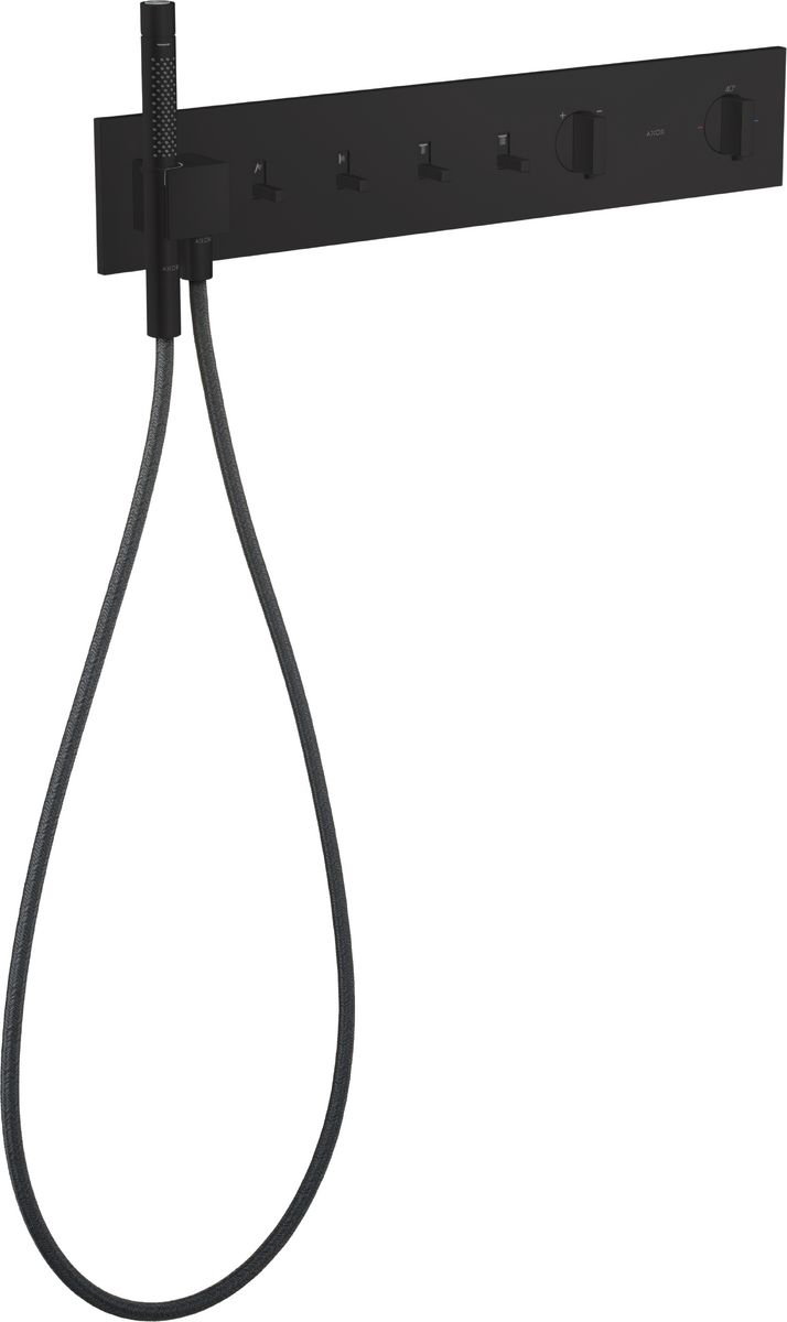 Module thermostatique encastré AXOR ShowerComposition avec 4 fonctions en noir mat