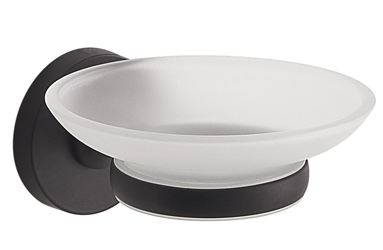 Felce Wall-Mounted Soap Holder in Matte Black