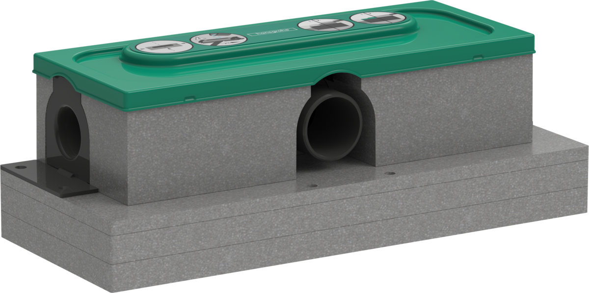 Kit d&#39;encastrement Hansgrohe uBox universel pour canivelles de douche RainDrain Flex - débit d&#39;évacuation 42 L/min