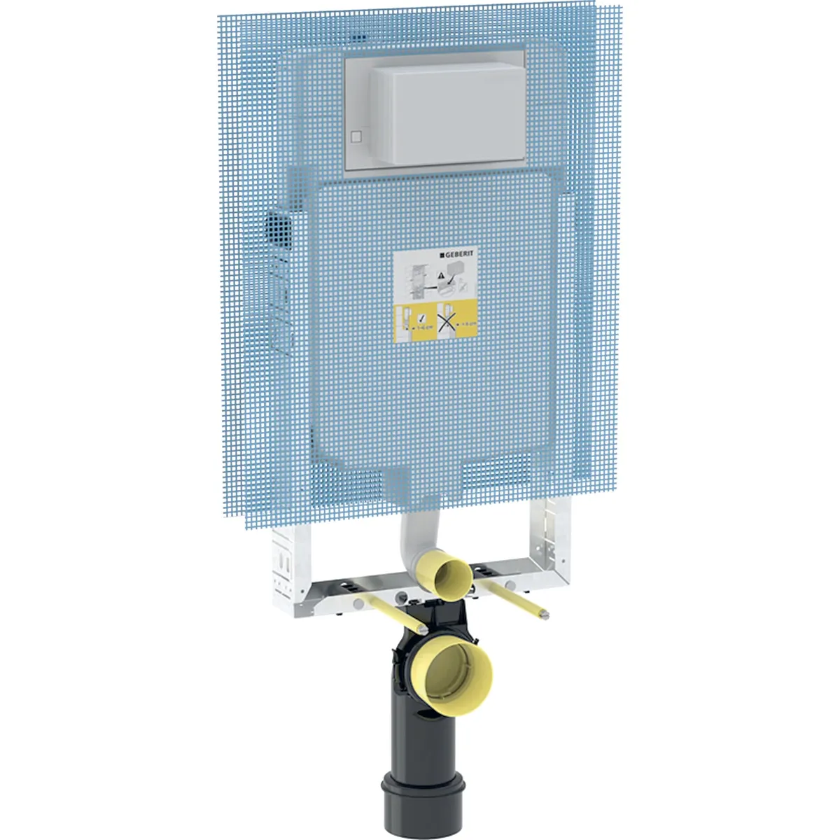 Bâti-support Geberit Combifix Alpha 8 cm pour montage dans parois maçonnées