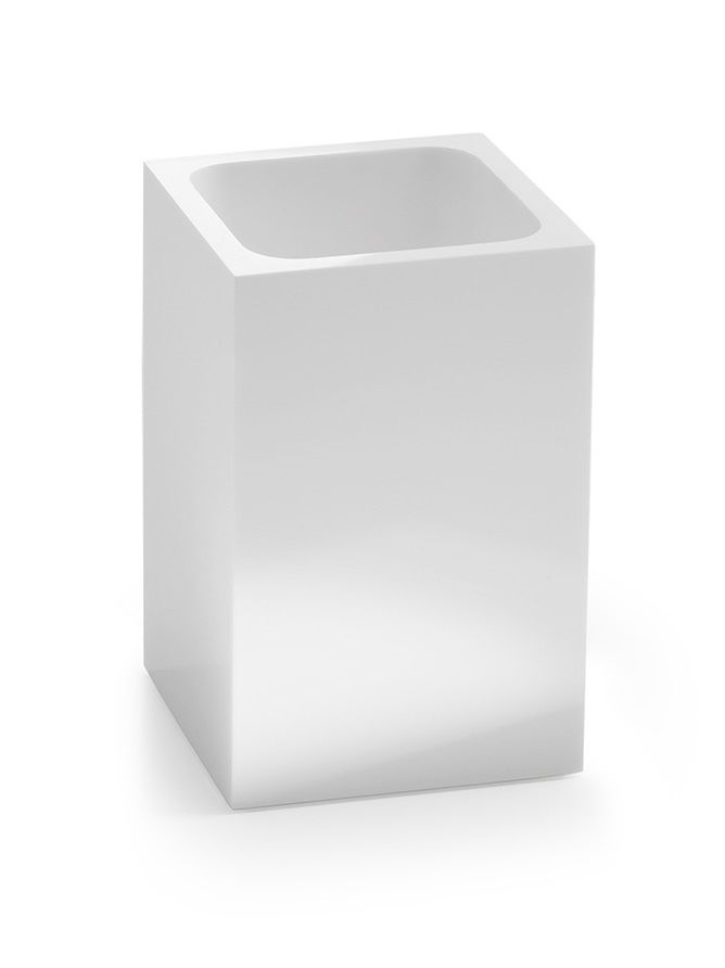 Sofia Glossy White Toothbrush Holder