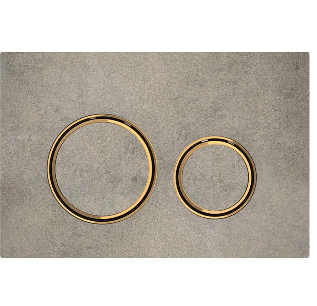 Geberit Sigma50 Round Flush Plate / Concrete Look - Brass