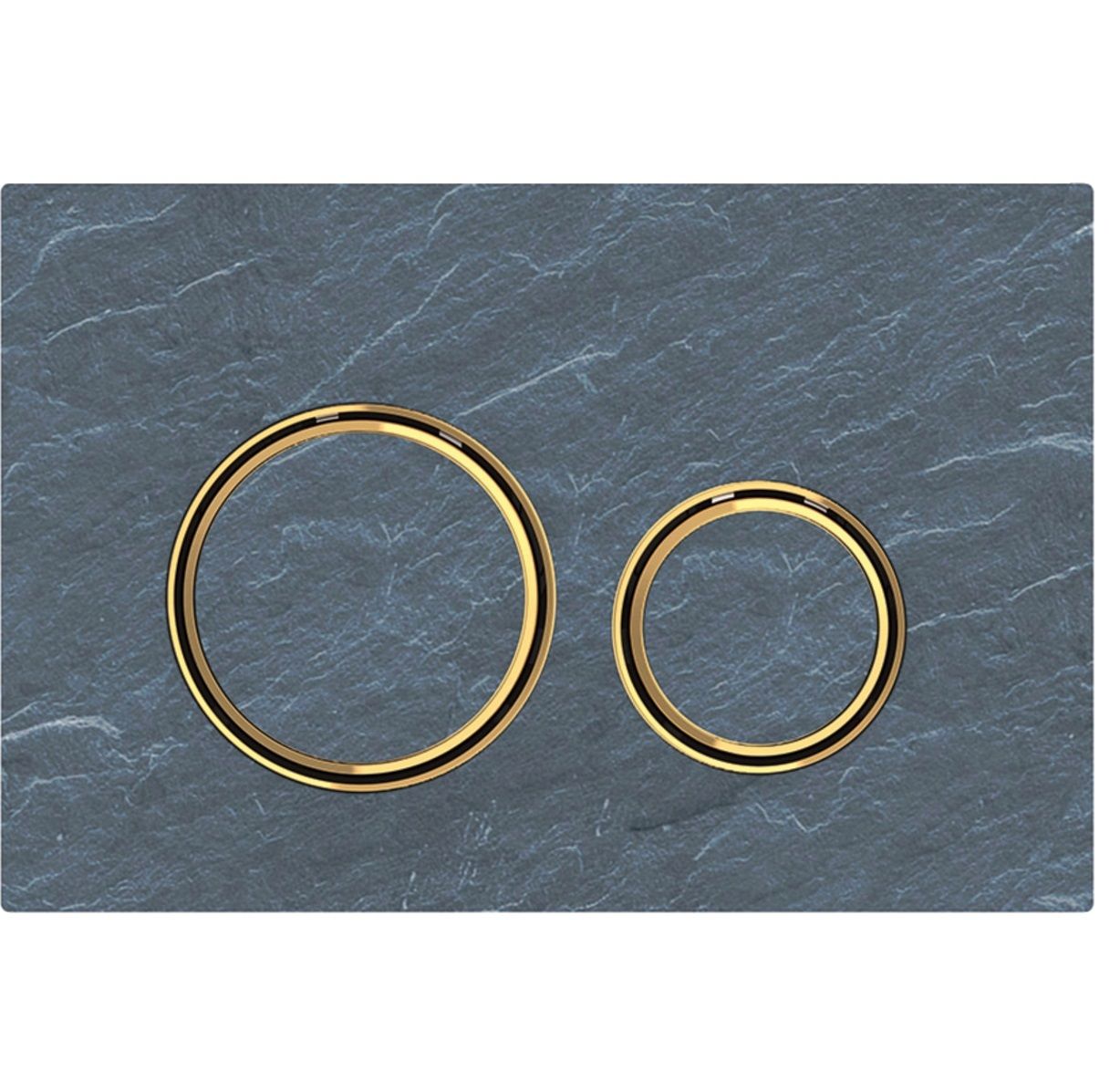 Geberit Sigma50 Flush Plate Round / Mustang Slate - Brass