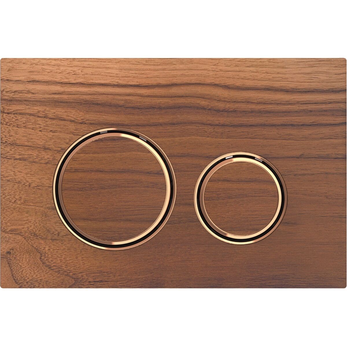 Geberit Sigma50 Flush Plate Round / American Walnut - Rose Gold