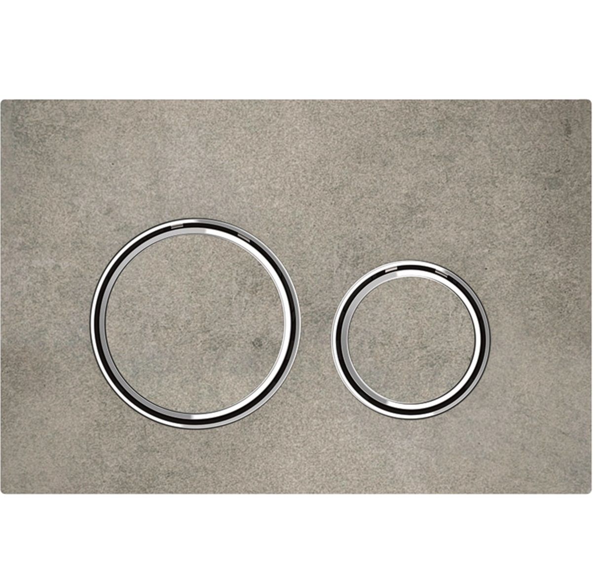 Geberit Sigma50 Round Flush Plate / Concrete Look - Chrome