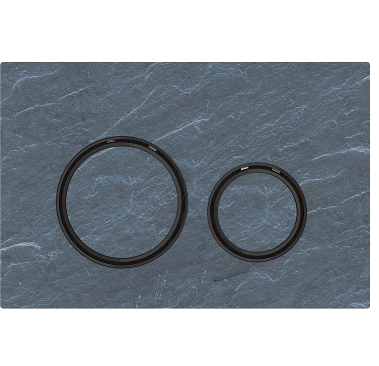 Geberit Sigma50 Round Actuator Plate / Mustang Slate - Black Chrome