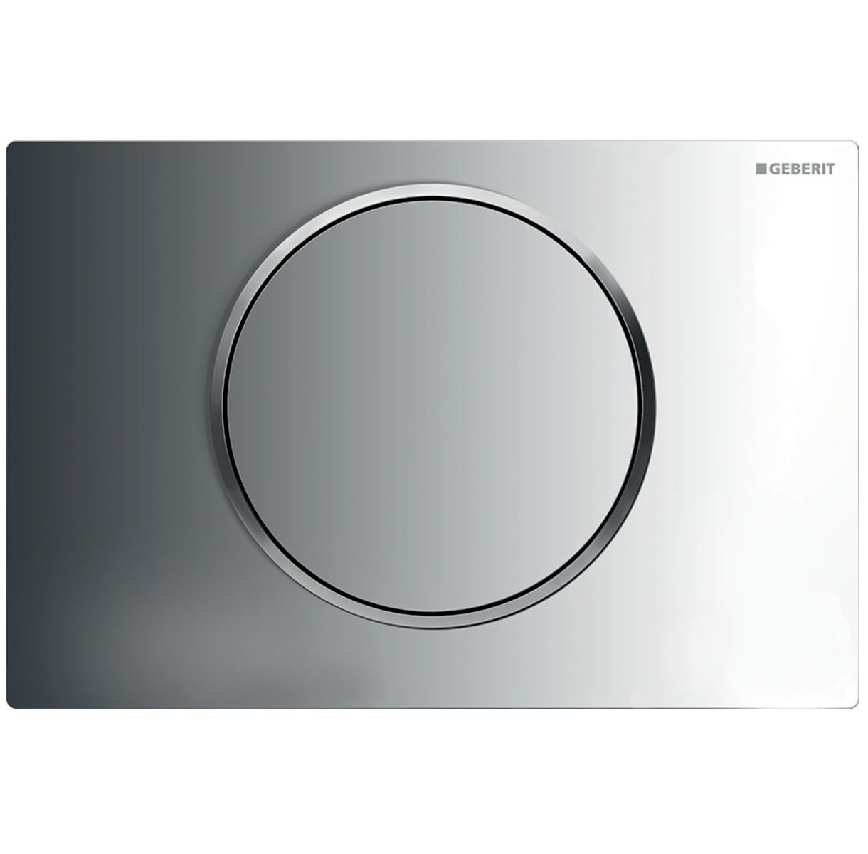Geberit Sigma10 Flush Plate / Bright Chrome - Matte Chrome Design Ring