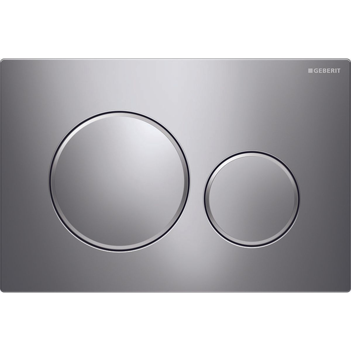 Geberit Sigma20 Flush Plate / Glossy Chrome - Design Rings: Matte Chrome