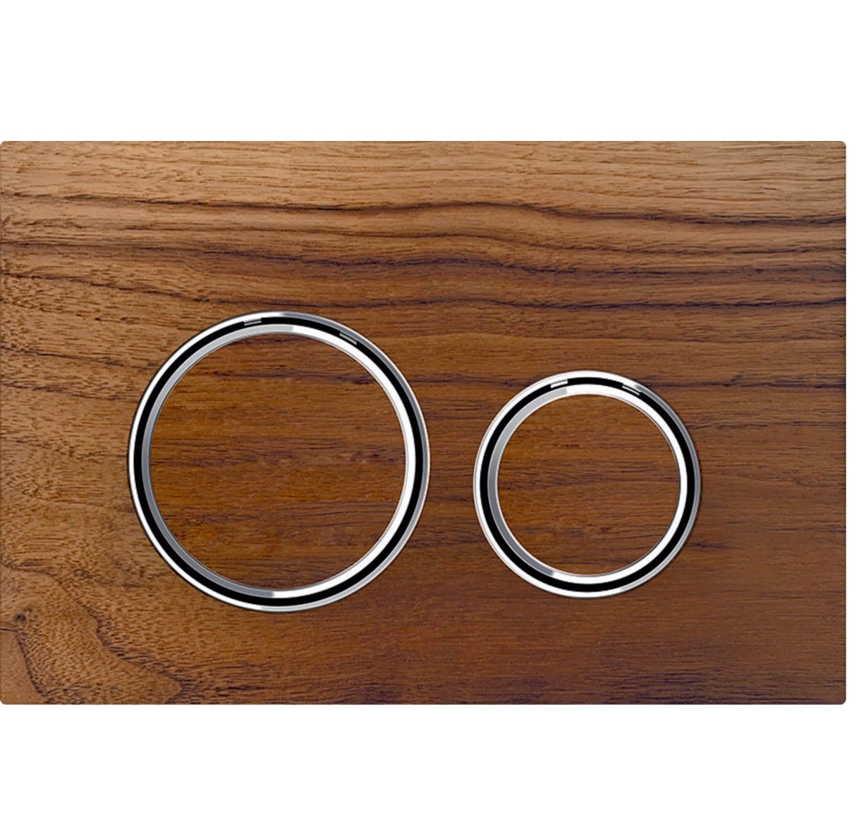 Geberit Sigma50 Flush Plate Round / American Walnut - Chrome