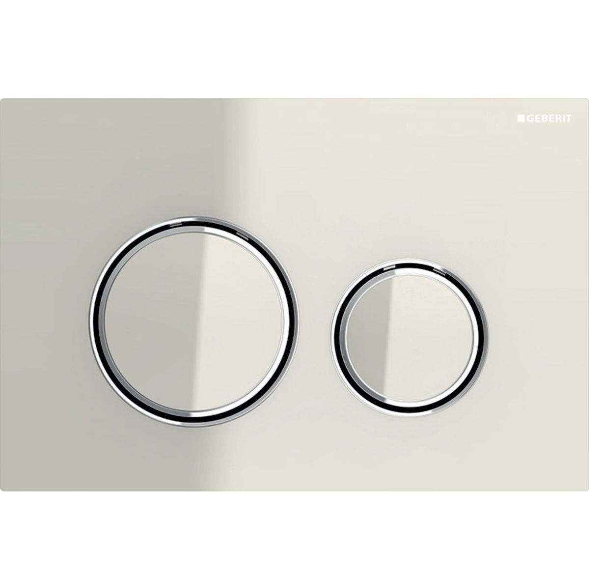 Geberit Sigma50 Round Actuator Plate / Grey Sand Glass - Chrome