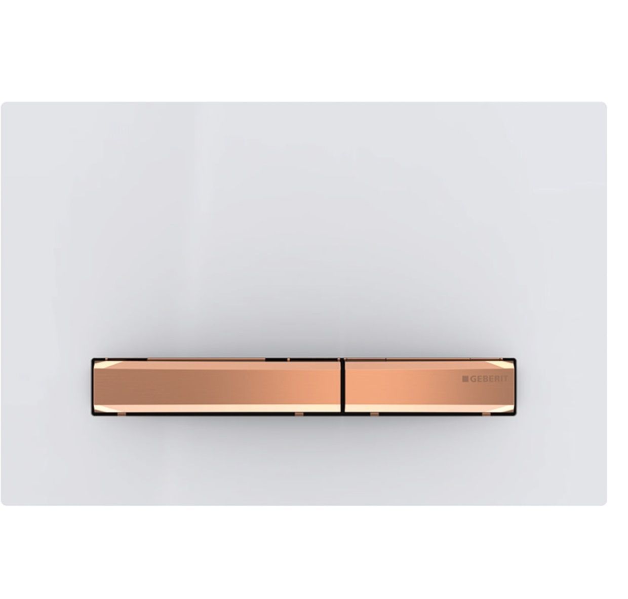 Geberit Sigma50 Actuation Plate / White - Rose Gold