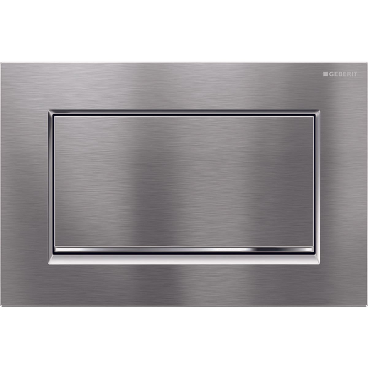 Geberit Sigma10 Square Actuator Plate / Brushed Chrome - Design Stripes: Polished Chrome