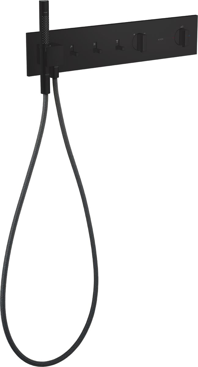 Module thermostatique encastré AXOR ShowerComposition avec 3 fonctions en noir mat
