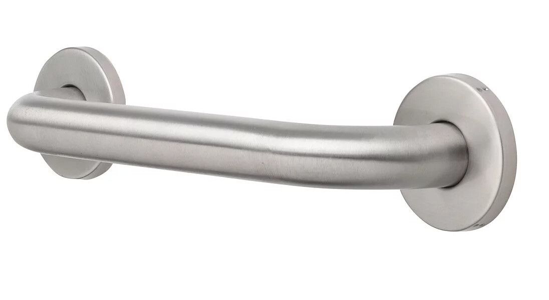 Barre d&#39;appui 30 cm pour personnes à mobilité réduite Nofer en chromé satiné