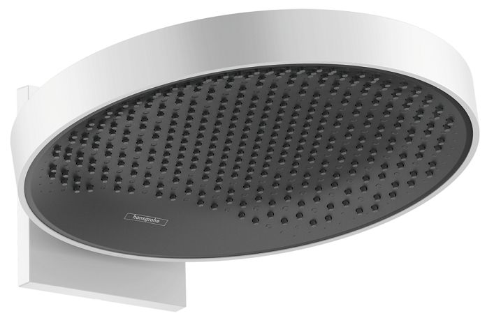 Douche de tête Hansgrohe Rainfinity 360 1 jet avec raccord mural en blanc mat