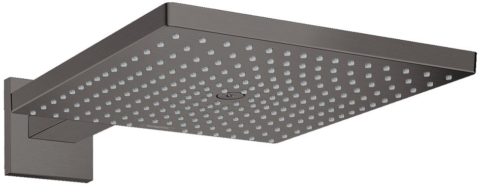 Douche de tête Hansgrohe Raindance E 300 Air 1 jet avec bras de douche en noir chromé brossé