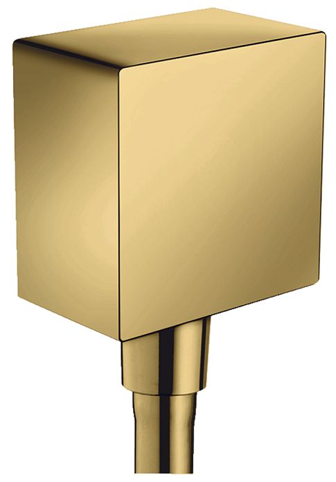 Coude de raccordement Hansgrohe FixFit Square en doré poli