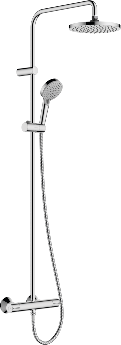 Colonne de douche Showerpipe Hansgrohe Vernis Blend 200 1 jet avec mitigeur thermostatique