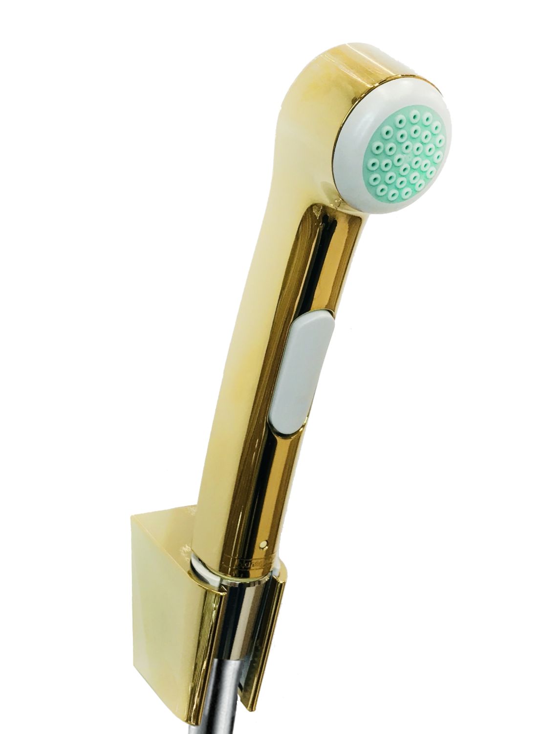 Douchette WC Hansgrohe pour toilette intime bidette en doré poli