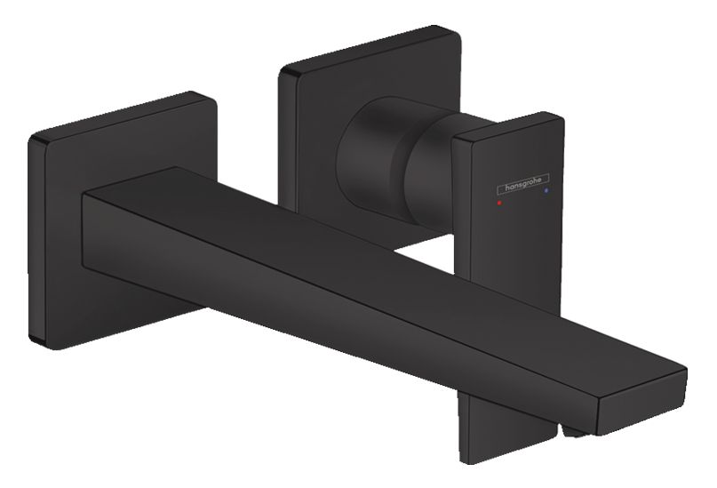 Hansgrohe Metropol 225 mm Wall-Mounted Basin Mixer in Matte Black