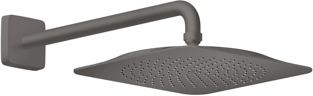 Douche de tête AXOR Citterio C 270 1 jet avec bras de douche 390 mm en noir chromé brossé