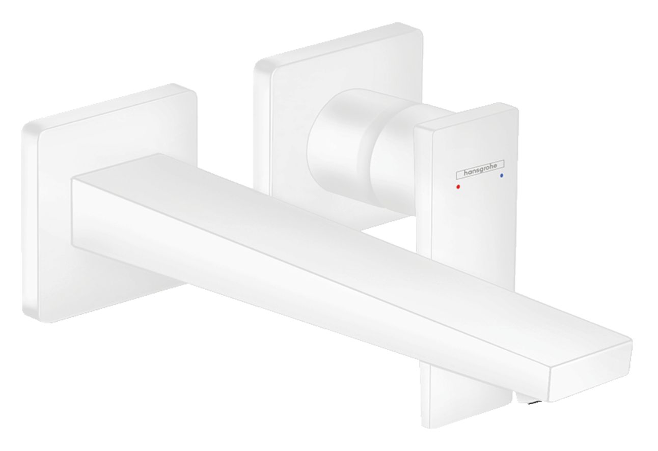 Hansgrohe Metropol 225 mm Wall-Mounted Basin Mixer in Matte White