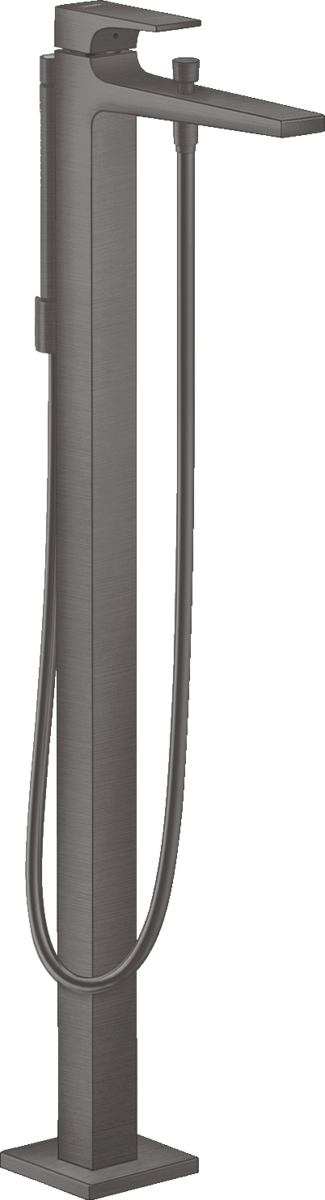 Hansgrohe Metropol Bath/Shower Mixer for Floor-Mounted Installation in Brushed Black Chrome