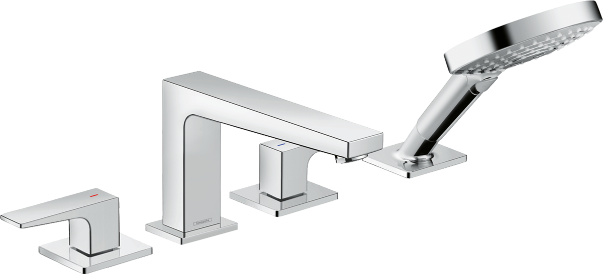 Hansgrohe Metropol 4-Hole Mixer for Bathtub Rim Installation