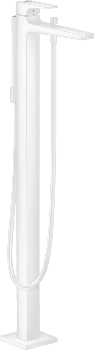 Hansgrohe Metropol Bath/Shower Mixer for Floor-Mounted Installation in Matte White