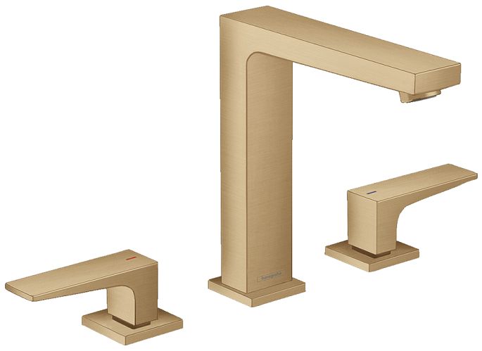 Hansgrohe Metropol 160 3-Hole Basin Mixer in Brushed Bronze with Push-Open Waste Set