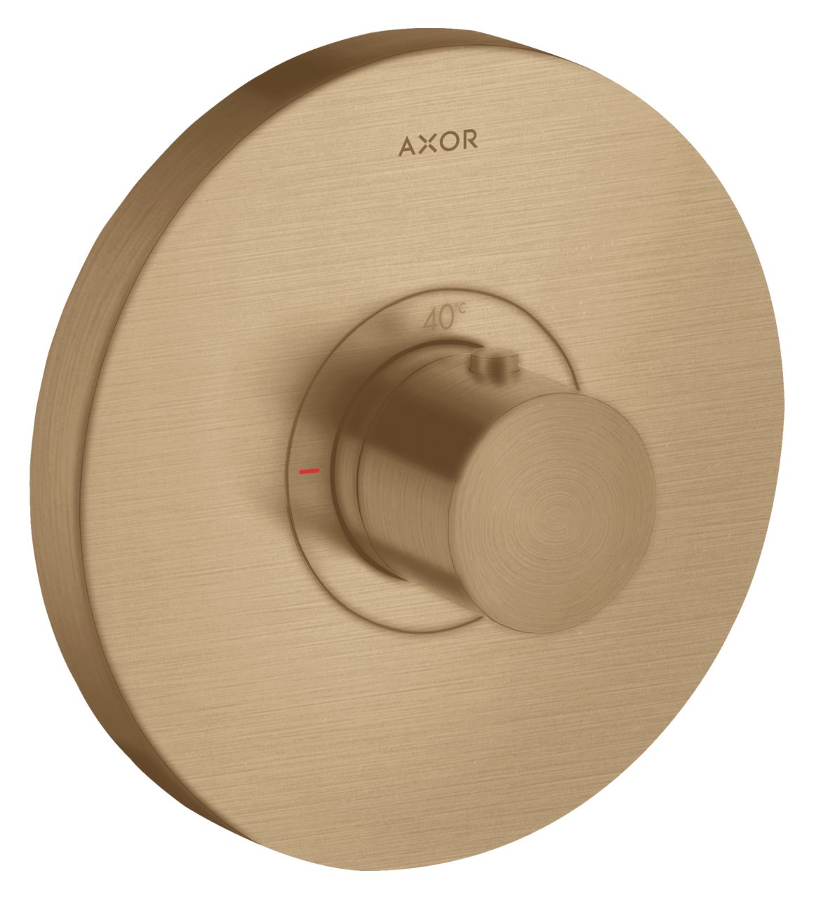 ​Set de finition pour mitigeur thermostatique encastré haut débit AXOR ShowerSelect en bronze brossé