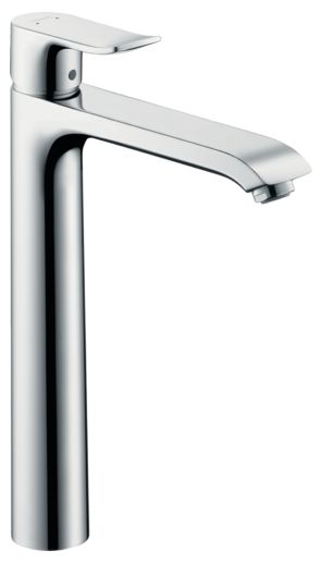Mitigeur surélevé pour vasque libre Hansgrohe Metris 260 en laiton chromé avec tirette et vidage