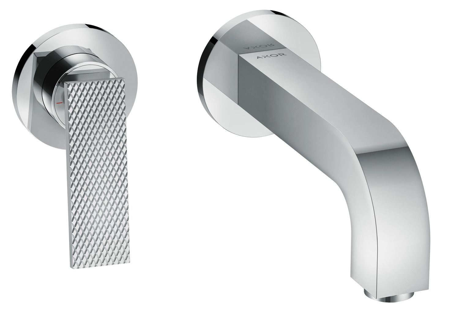 Mitigeur de lavabo encastré AXOR Citterio 220 mm avec poignée manette coupe rhombique