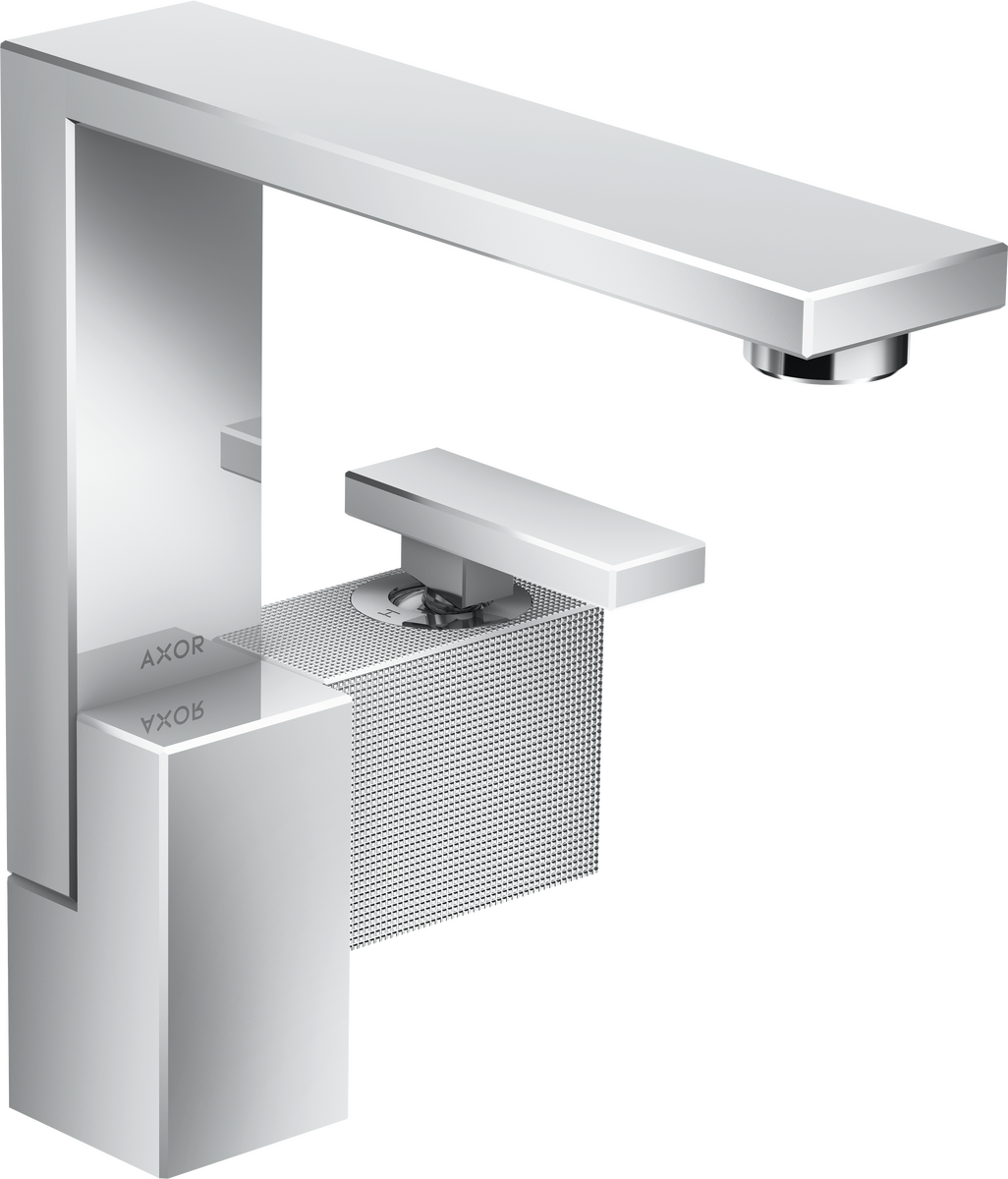 Mitigeur de lavabo AXOR Edge 190 coupe diamant, avec bonde push-open