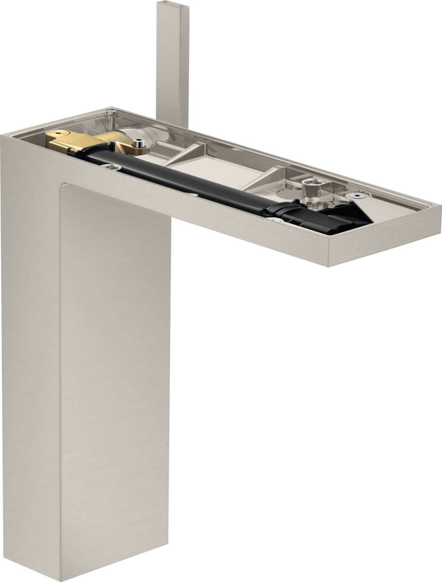 Mitigeur de lavabo AXOR MyEdition 230 sans plaque, avec bonde push-open en acier inoxydable brossé