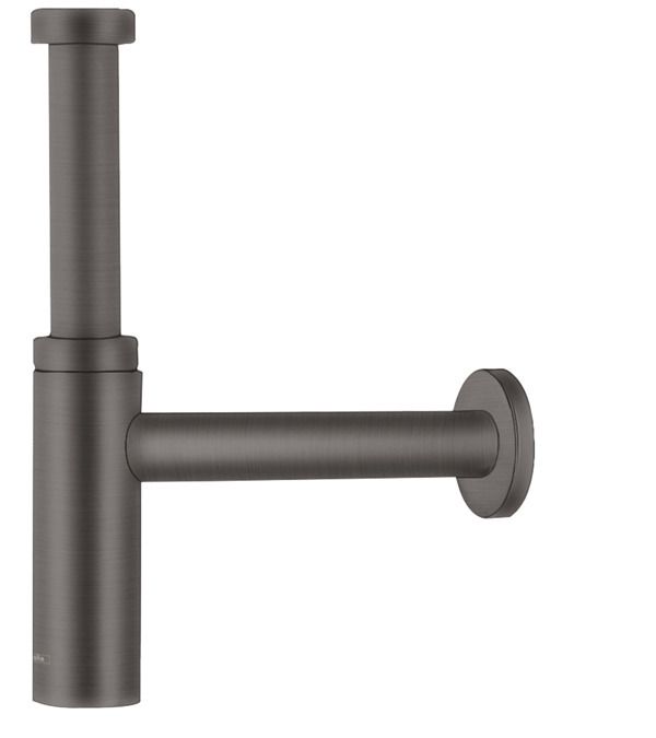 Siphon de lavabo Flowstar S Axor en noir chromé brossé